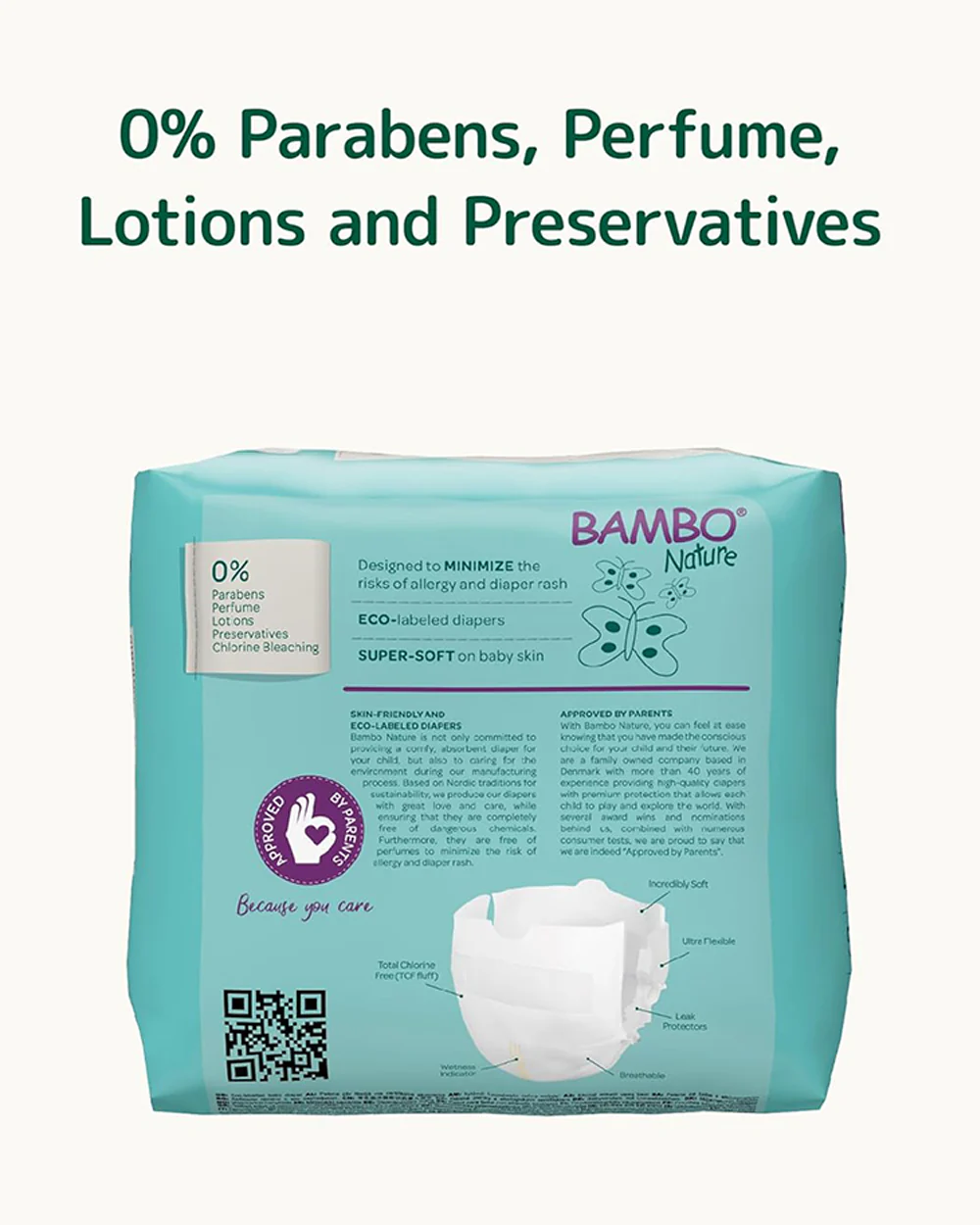 Bambo Nature Tape Diapers-Size 0, XXS (1-3 Kg)-Chlorine Free-With Wetness Indicator-Dermatologically Tested - Image 6