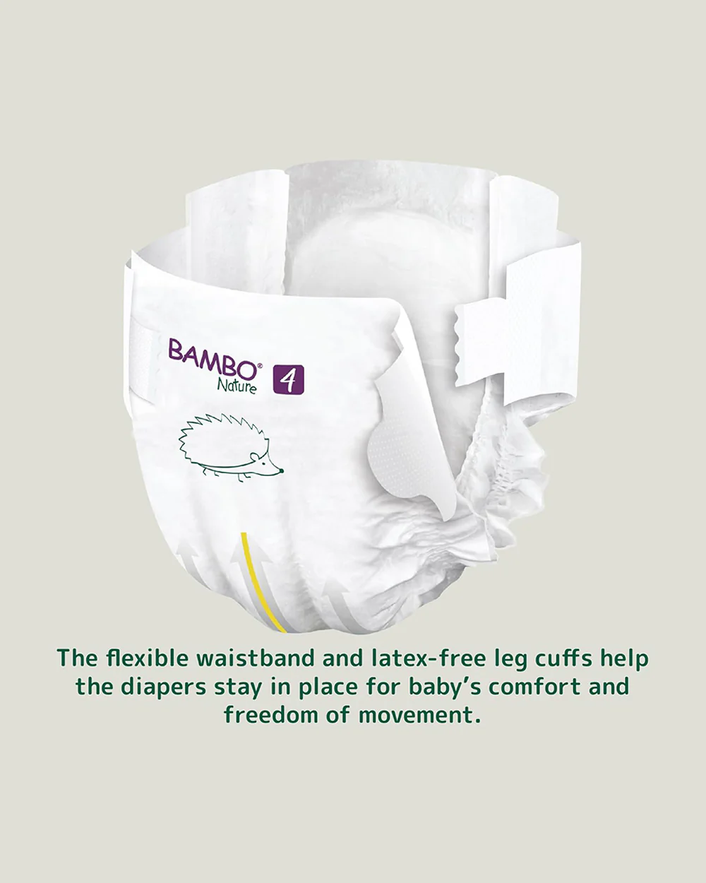 Bambo Nature Tape Diapers-Size 4, Large (7-14 Kg)-Chlorine Free-With Wetness Indicator-Dermatologically Tested - Image 8