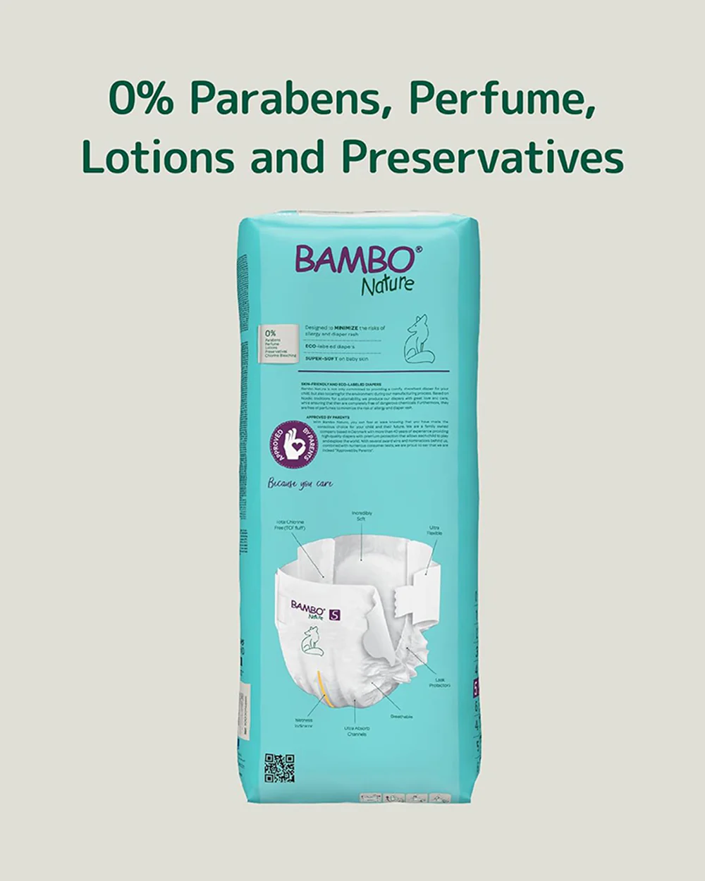 Bambo Nature Tape Diapers-Size 5, XL (12-18 Kg)-Chlorine Free-With Wetness Indicator-Dermatologically Tested - Image 6