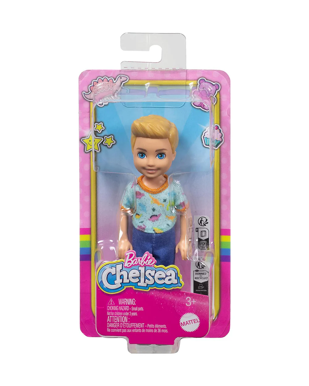 Barbie Chelsea Boy Doll Wearing Removable One Piece with Dinosaur Print & White Shoes Blond Hair & Blue Eyes-Promotes Role Play-Doll & Doll Houses-12M+ - Image 6