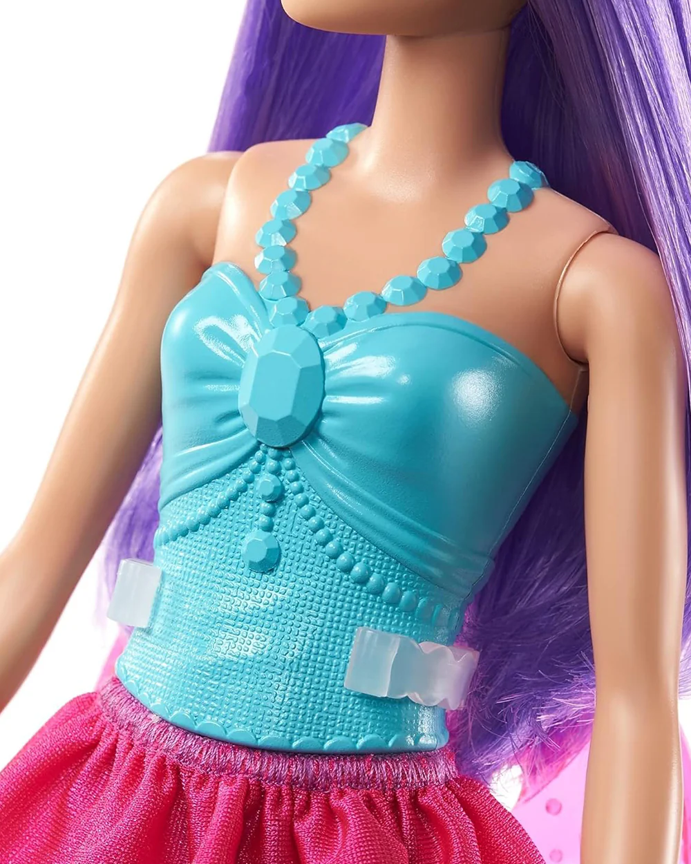 Barbie Dreamtopia Fairy Doll Purple Hair-Wearing Skirt, Clip-On Wings & Tiara-Promotes Role Play-Doll & Doll Houses-36M+ - Image 4