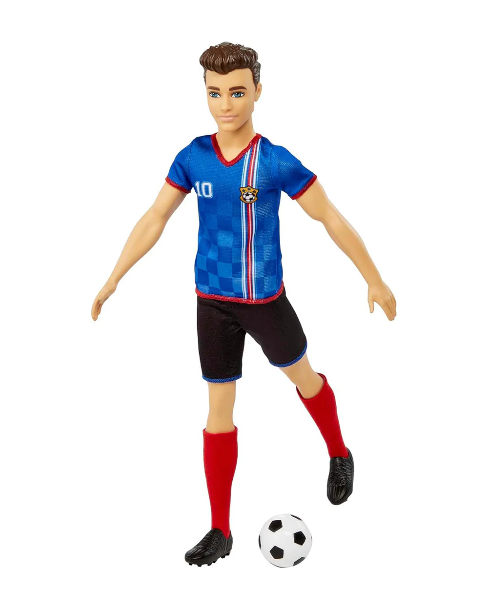 Barbie Ken Soccer Cropped Hair Doll with Colorful Uniform-Includes Soccer Ball, Cleats &Tall Socks-Promotes Role Play-Doll & Doll Houses-12M+ - Image 2
