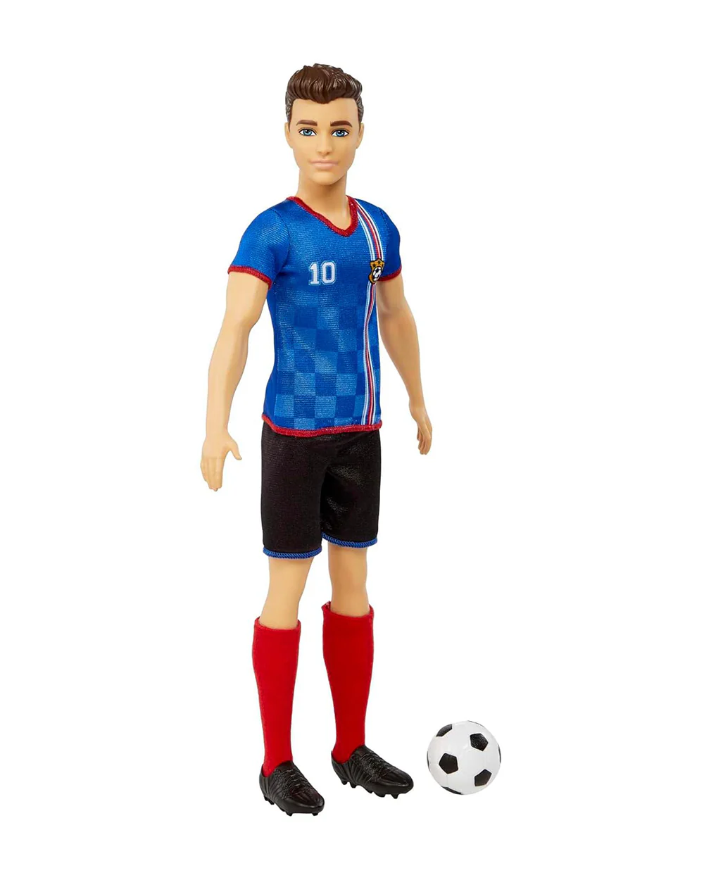 Barbie Ken Soccer Cropped Hair Doll with Colorful Uniform-Includes Soccer Ball, Cleats &Tall Socks-Promotes Role Play-Doll & Doll Houses-12M+ - Image 3