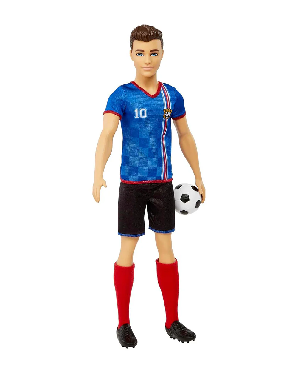 Barbie Ken Soccer Cropped Hair Doll with Colorful Uniform-Includes Soccer Ball, Cleats &Tall Socks-Promotes Role Play-Doll & Doll Houses-12M+ - Image 4