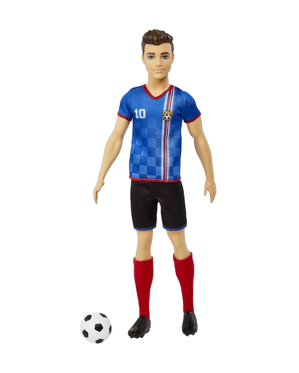 Barbie Ken Soccer Cropped Hair Doll with Colorful Uniform-Includes Soccer Ball, Cleats &Tall Socks-Promotes Role Play-Doll & Doll Houses-12M+ - Image 5