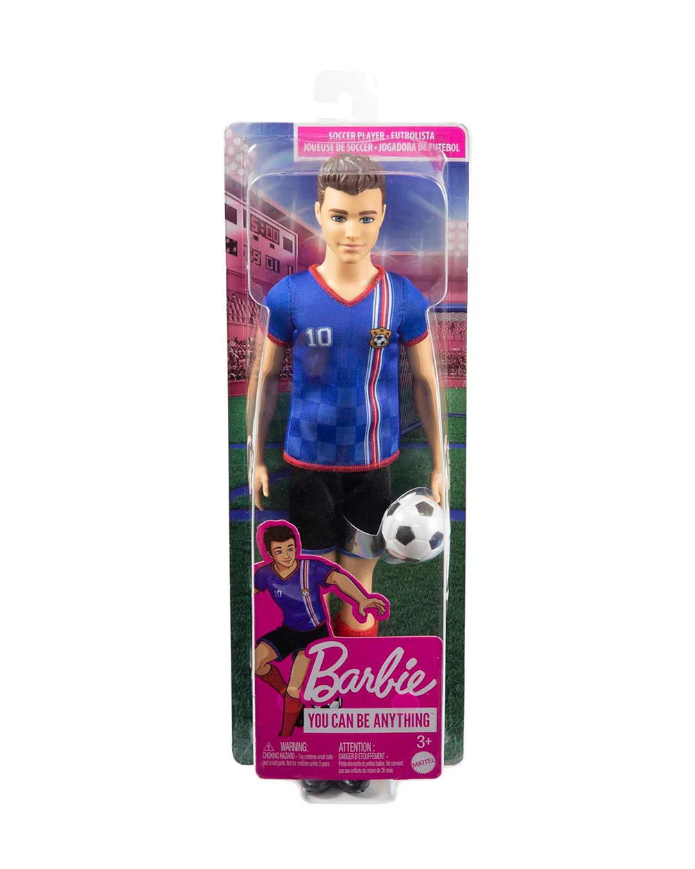 Barbie Ken Soccer Cropped Hair Doll with Colorful Uniform-Includes Soccer Ball, Cleats &Tall Socks-Promotes Role Play-Doll & Doll Houses-12M+ - Image 6