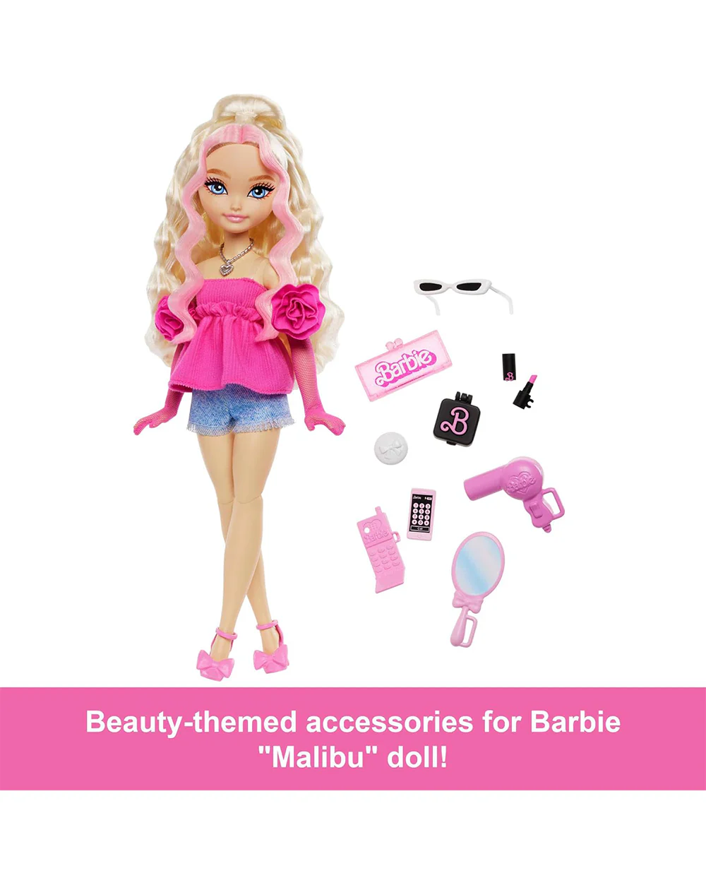 Barbie Malibu Posable Fashion Doll with Wavy Blonde Hair-Promotes Role Play-Doll & Doll Houses-12M+ - Image 6