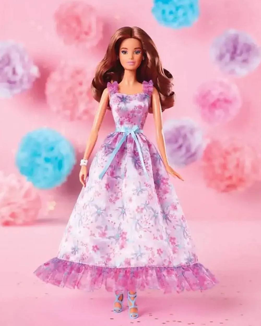 Barbie Signature Birthday Wishes Doll Satiny Lilac Dress with Wavy Brown Hair-Promotes Role Play-Doll & Doll Houses-36M+ - Image 5