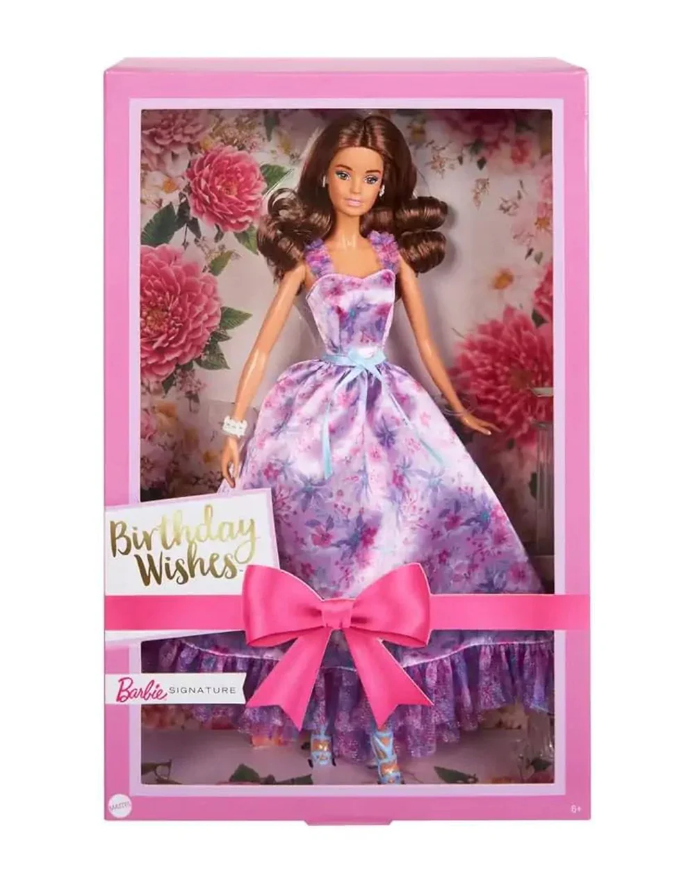Barbie Signature Birthday Wishes Doll Satiny Lilac Dress with Wavy Brown Hair-Promotes Role Play-Doll & Doll Houses-36M+ - Image 6