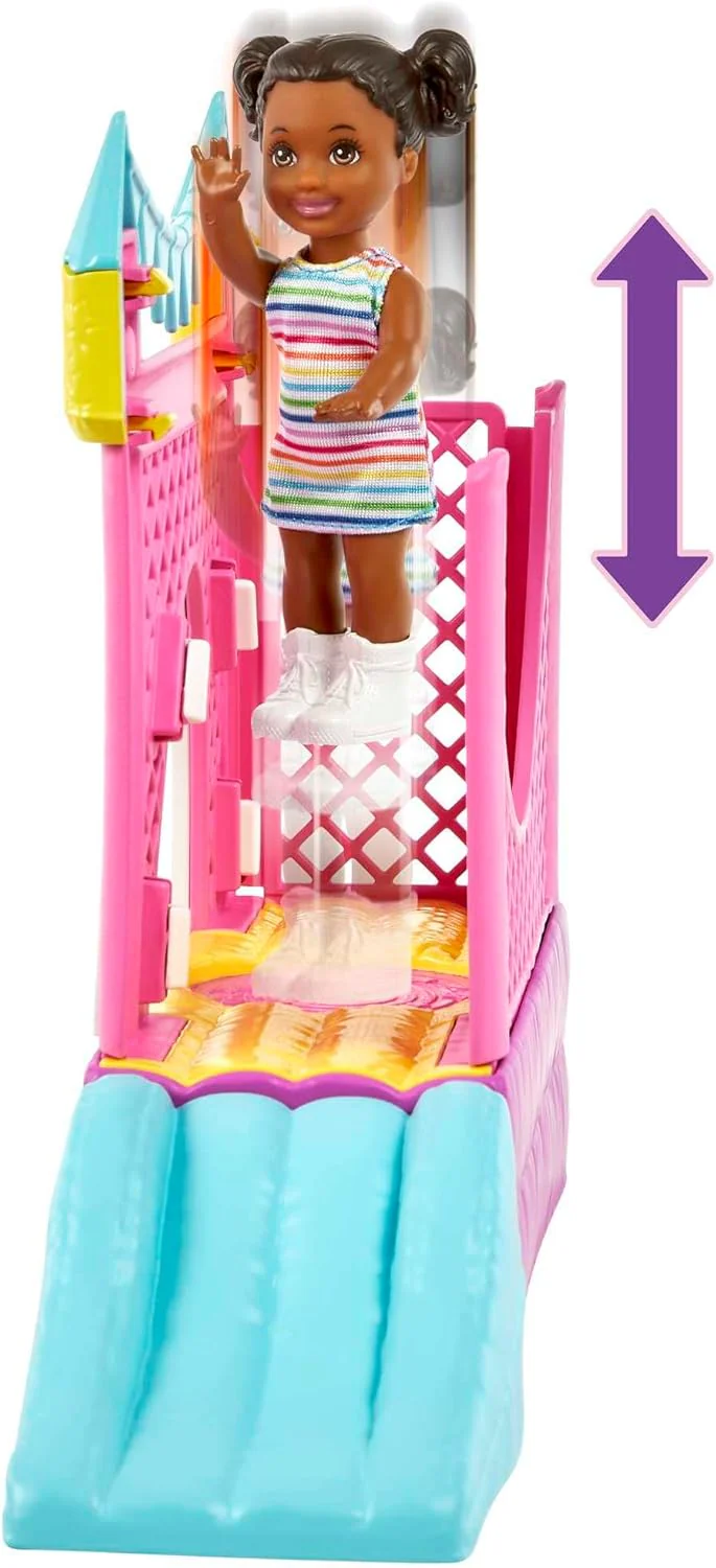 Barbie Skipper Babysitters Inc. Bounce House Playset-Includes Skipper Babysitter Doll, Toddler Doll, Swing & Accessories-Promotes Role Play-Doll & Doll Houses-36M+ - Image 3