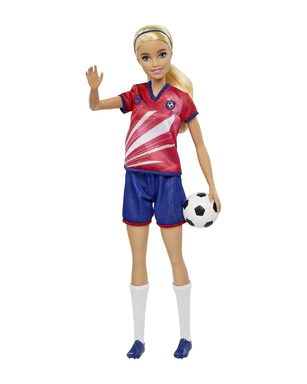 Barbie Soccer Blonde Hair Ponytail Doll with Colorful Uniform-Includes Soccer Ball, Cleats & Tall Socks-Promotes Role Play-Doll & Doll Houses-12M+ - Image 4