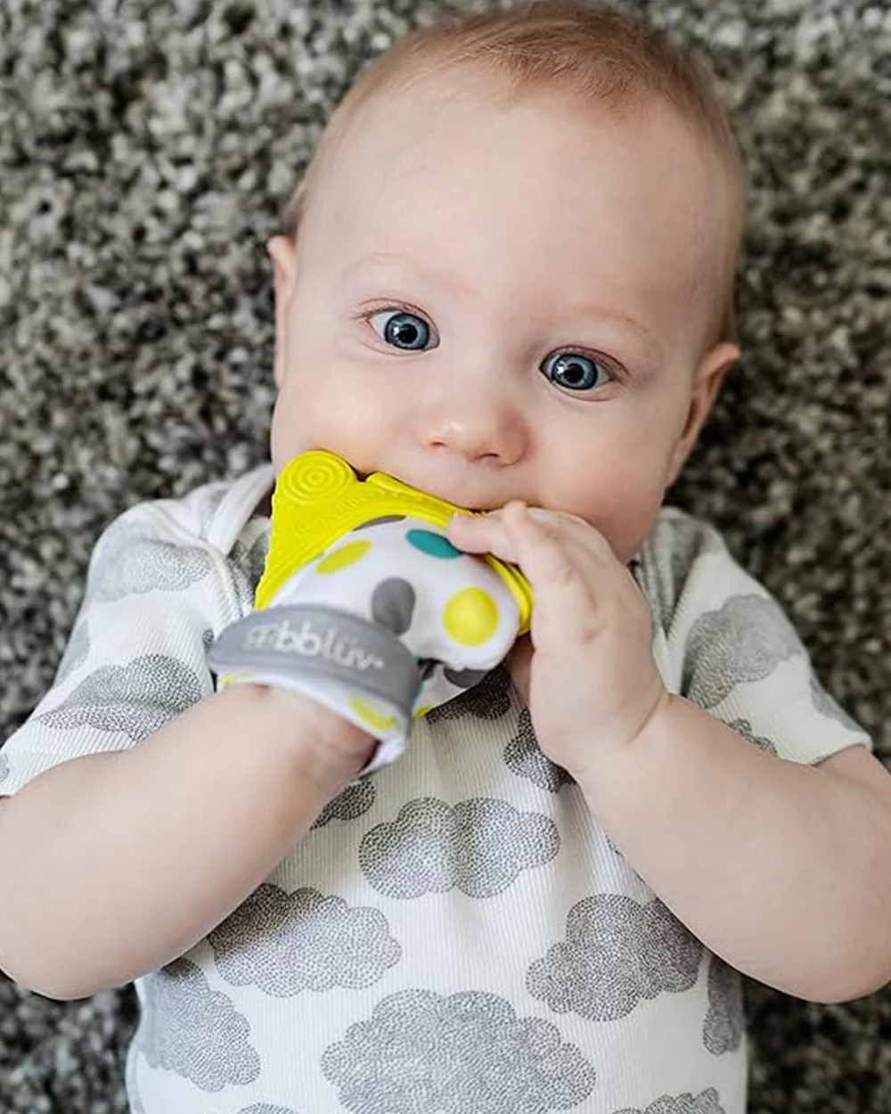 bbluv Glüv Baby Teething Mitten-Lime-Pleasing Texture with Crinkle Paper-Food Grade Silicone - Image 7