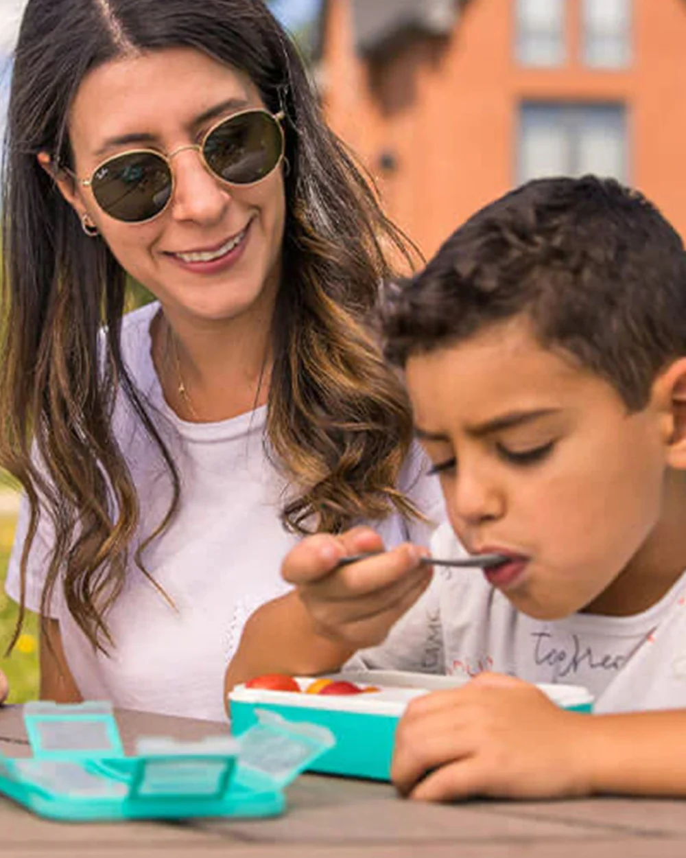 bbluv Bento Complete Sealed Lunchbox-With Spork-On The Go Meal-Leak Proof-Aqua-For Feeding Infants - Image 10