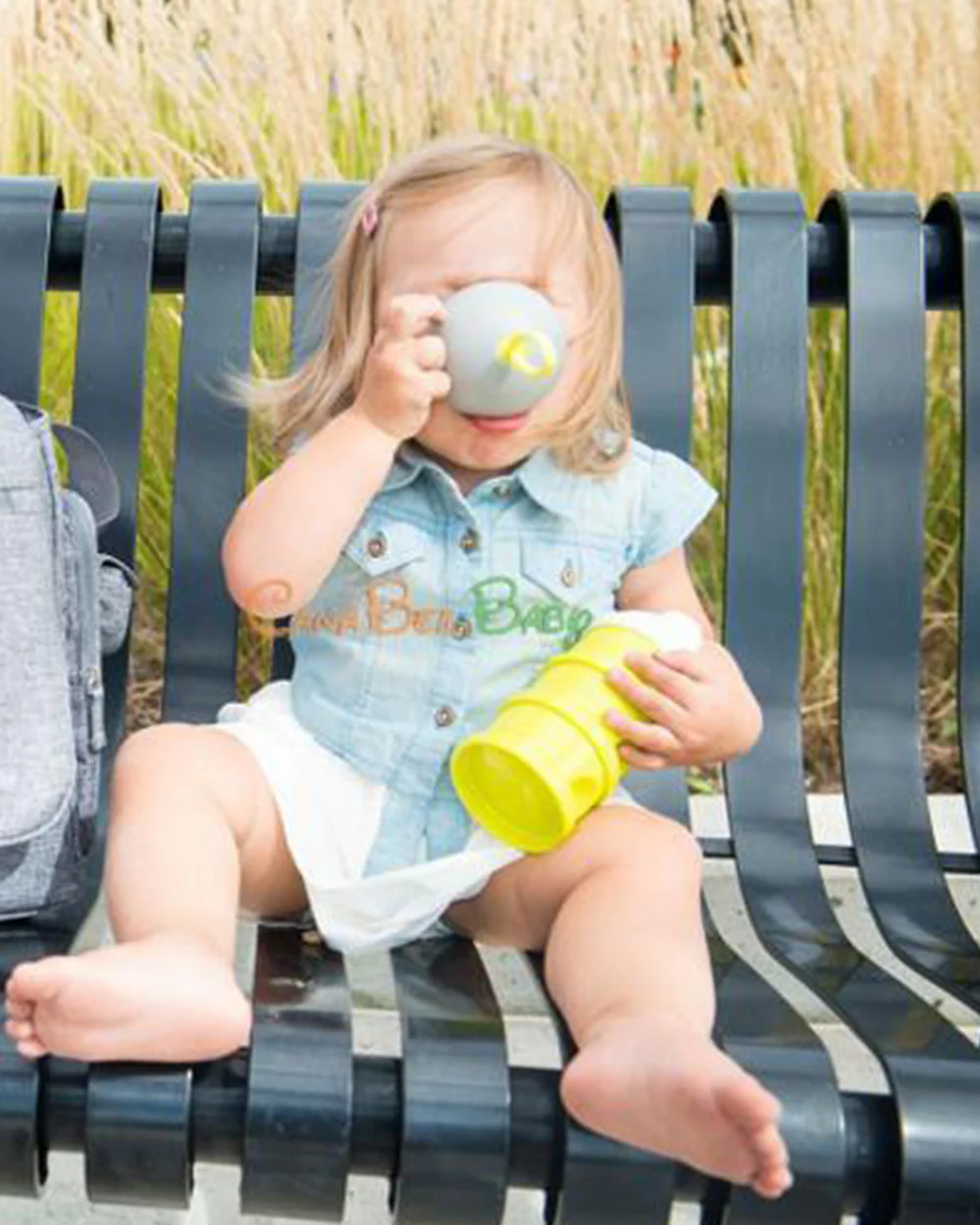 bbluv Dose Multipurpose Stackable Container-With 3 Compartments & Funnel Cap for Easy Pouring-Lime - Image 6