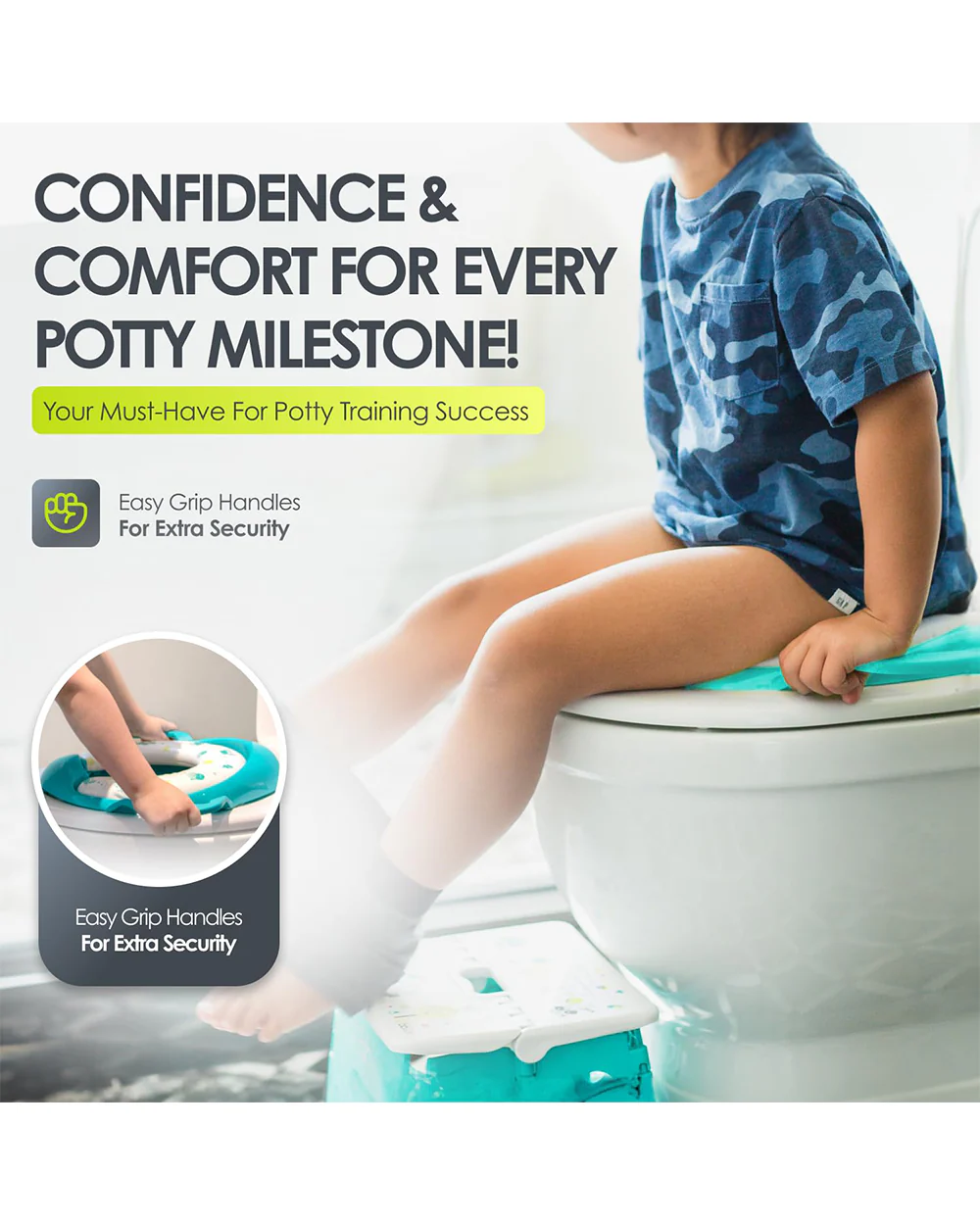 bbluv Poti Potty Seat-With Removable Cushion-Aqua-9M+ - Image 3
