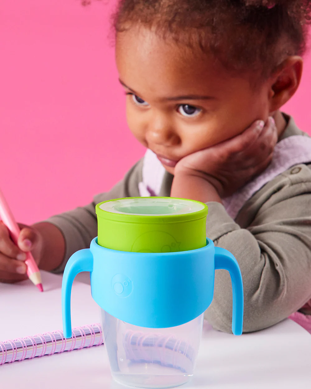 b.box 360 Cup-With Twist Lock Design & Handles-Ocean Breeze Blue Green-For Infants - Image 15