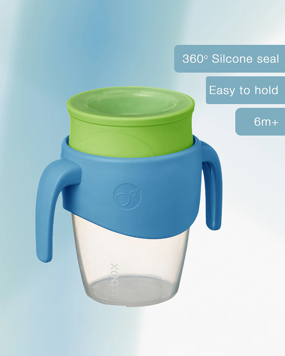 b.box 360 Cup-With Twist Lock Design & Handles-Ocean Breeze Blue Green-For Infants - Image 9