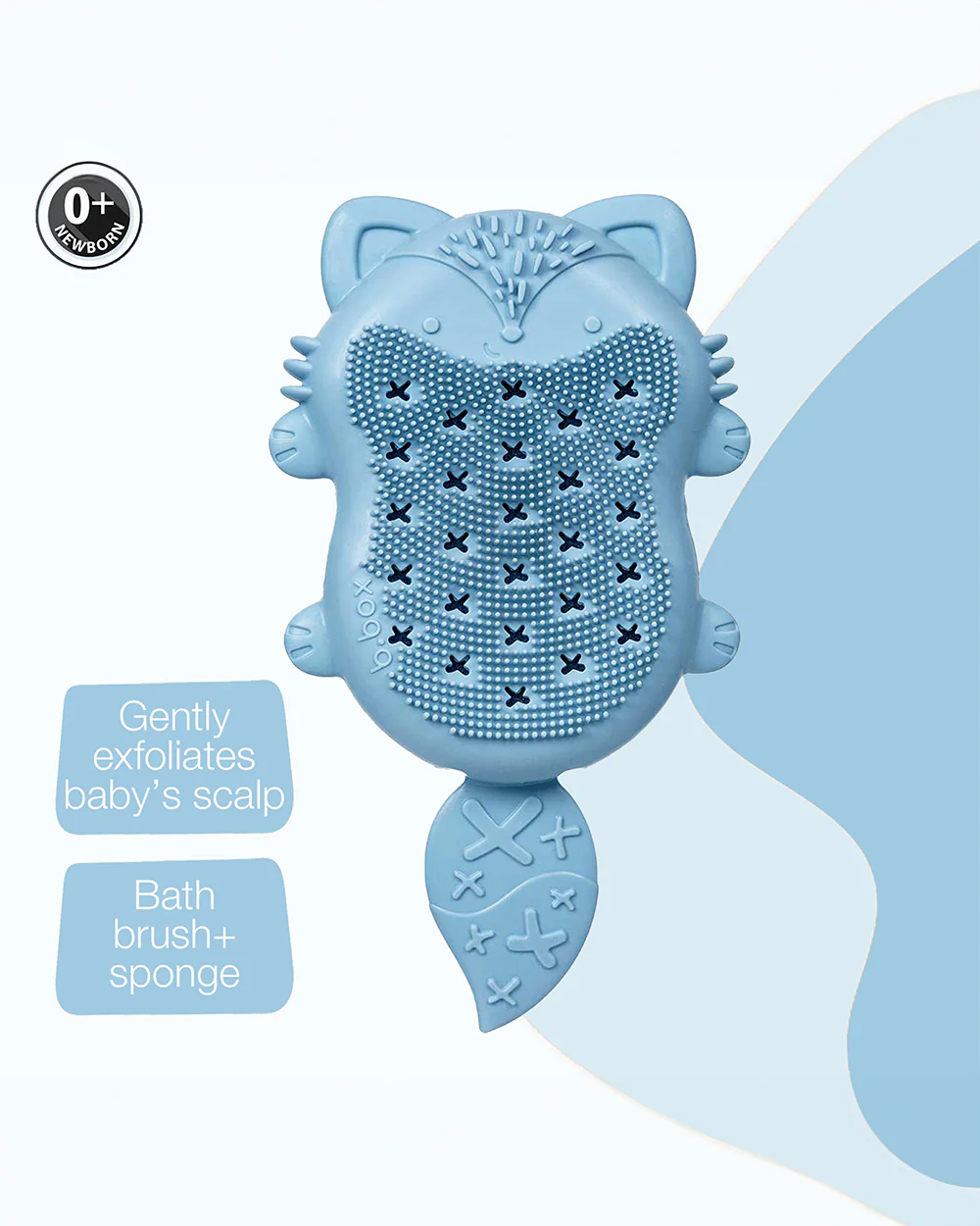 b.box Baby Soft Silicone Bath Brush-Blue - Image 15