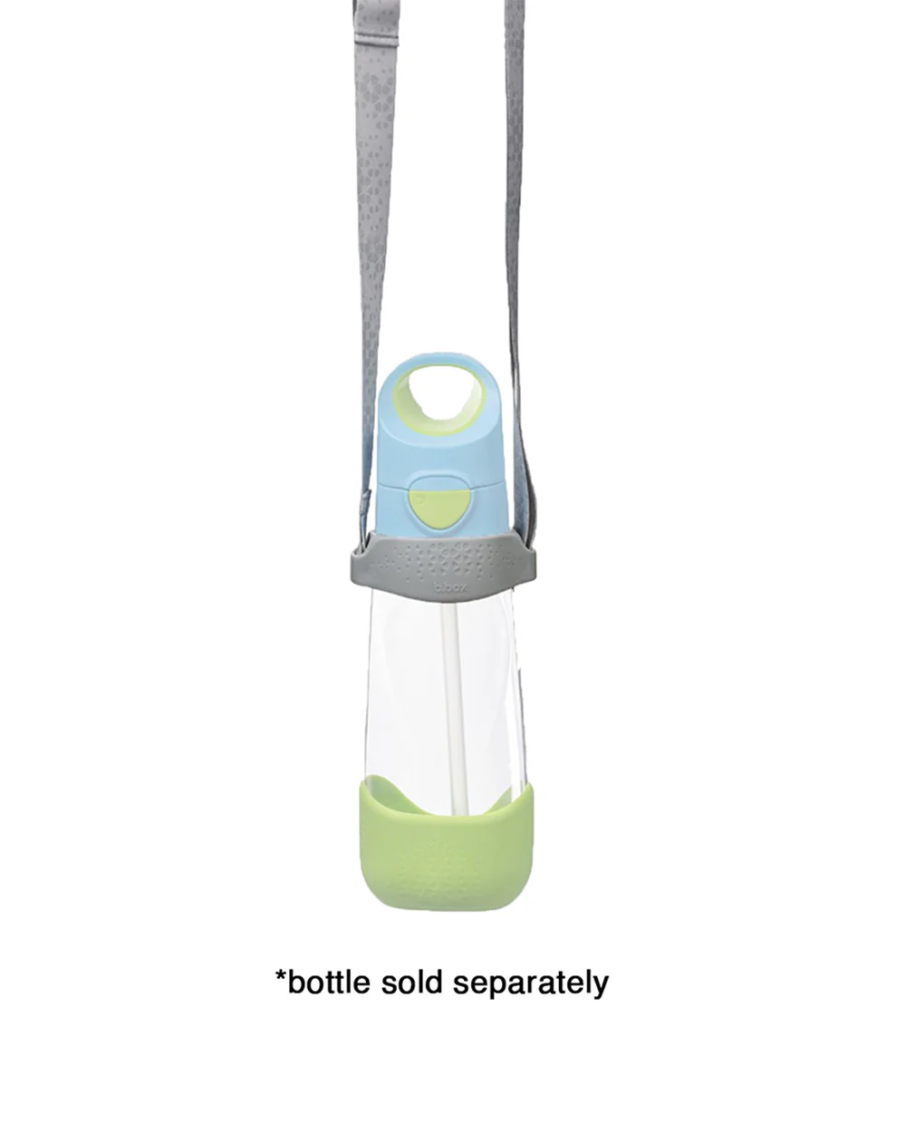 b.box Bottle Carrier-With Detachable Length Adjustable Strap-Fits to b.box Insulated & Tritan Bottles (350 to 600ml)-Cool Grey - Image 2