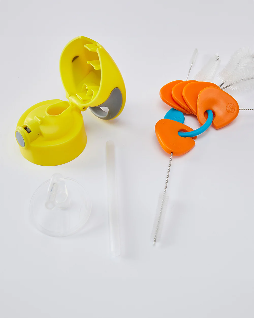 b.box Cleaning Brush Set-Set of 5-With Handy Ring-Orange - Image 10