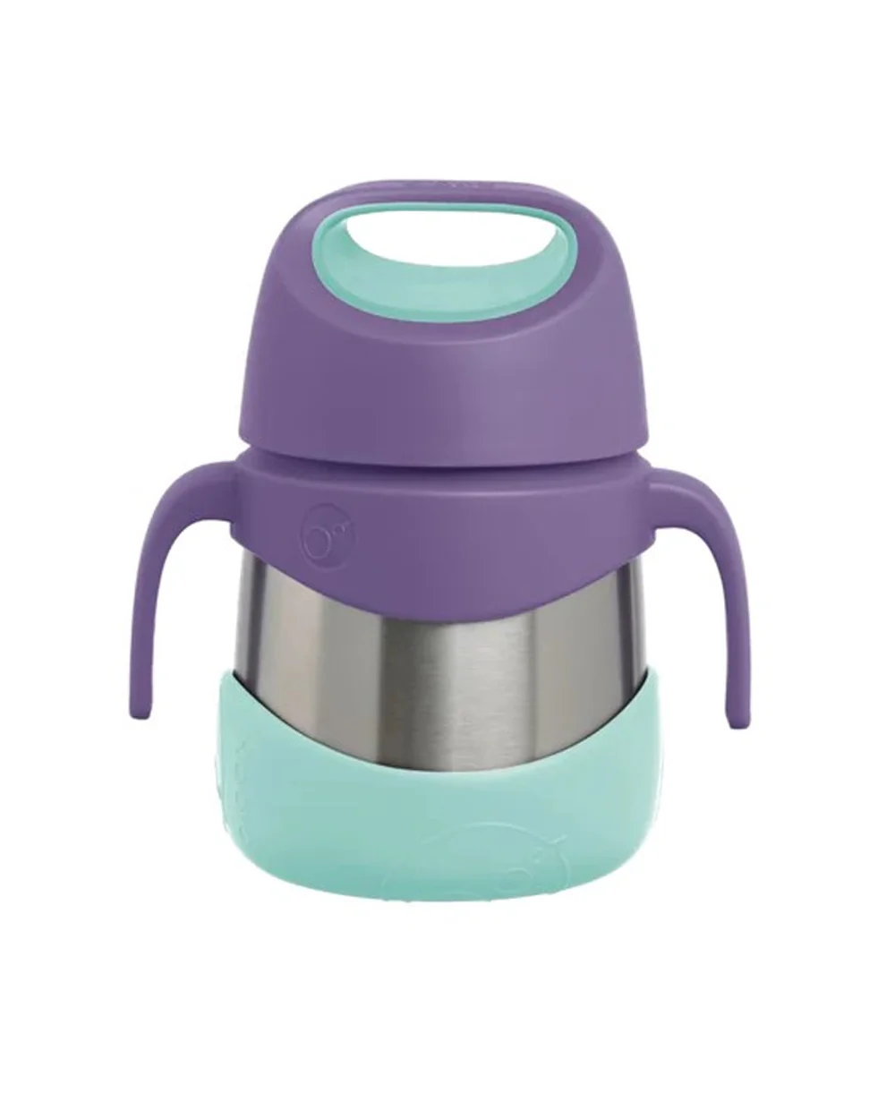 b.box Insulated Food Jar-Double Walled Stainless Steel-With Spork-Easy Grip Handles-Lilac Pop Purple-For Feeding Infants - Image 2