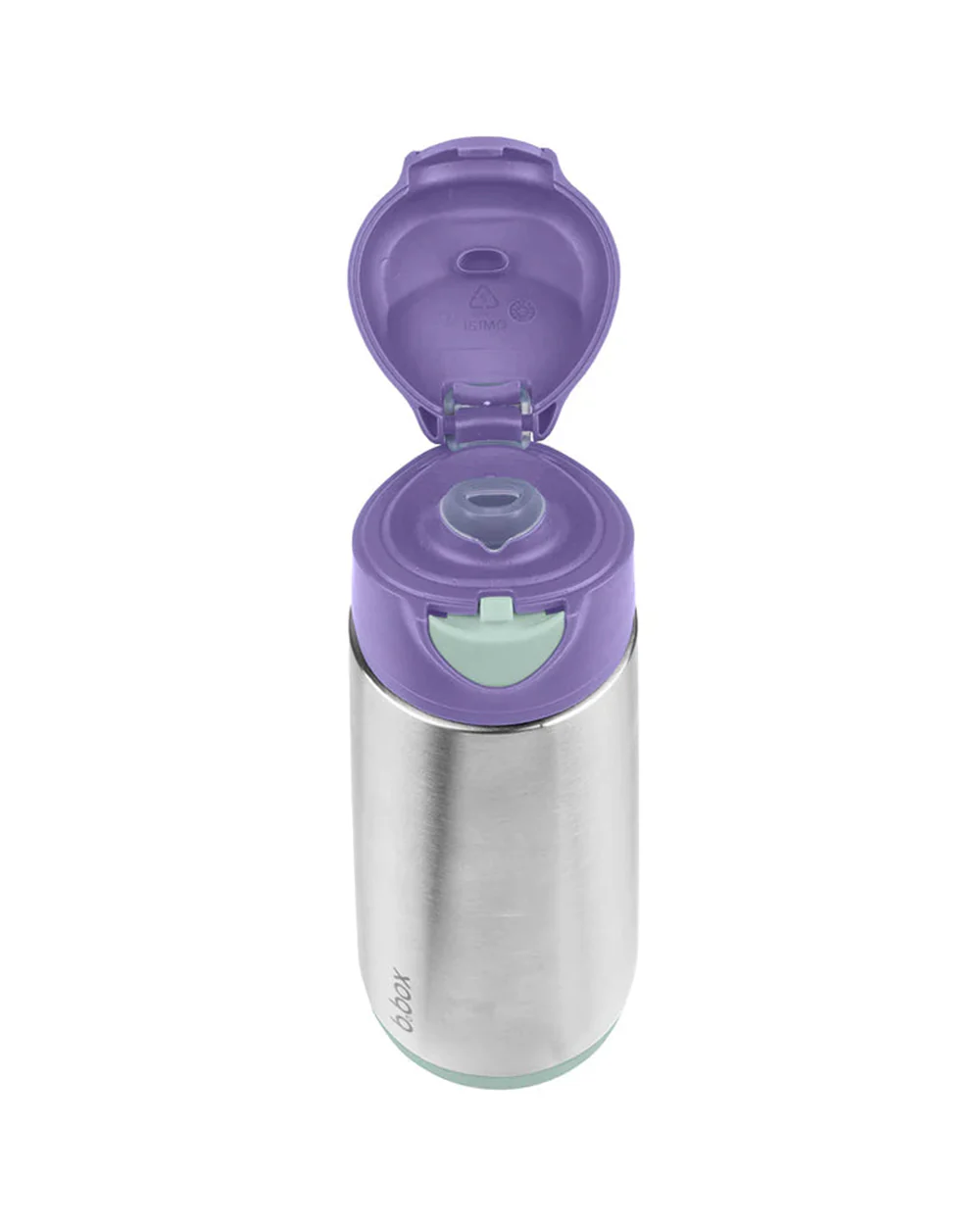 b.box Insulated Sport Spout Drink Bottle-Lilac Pop Purple-Stainless Steel-With Easy Push Button-500 ml - Image 5