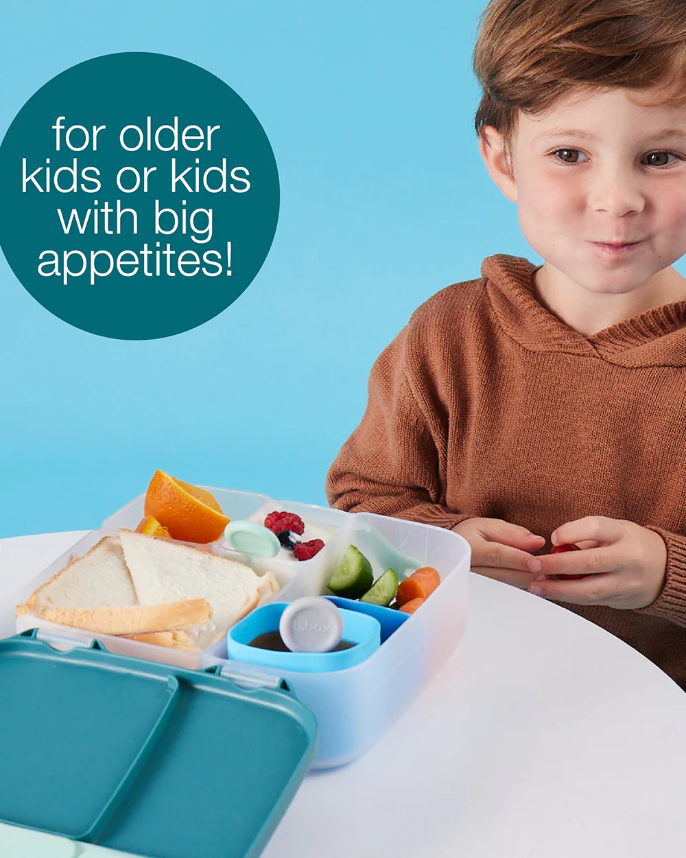b.box Mini Lunch Box-With Carry Handle and Easy Open Clip-Leak Proof-Removable Divider-Ocean Breeze-For Feeding Infants - Image 15