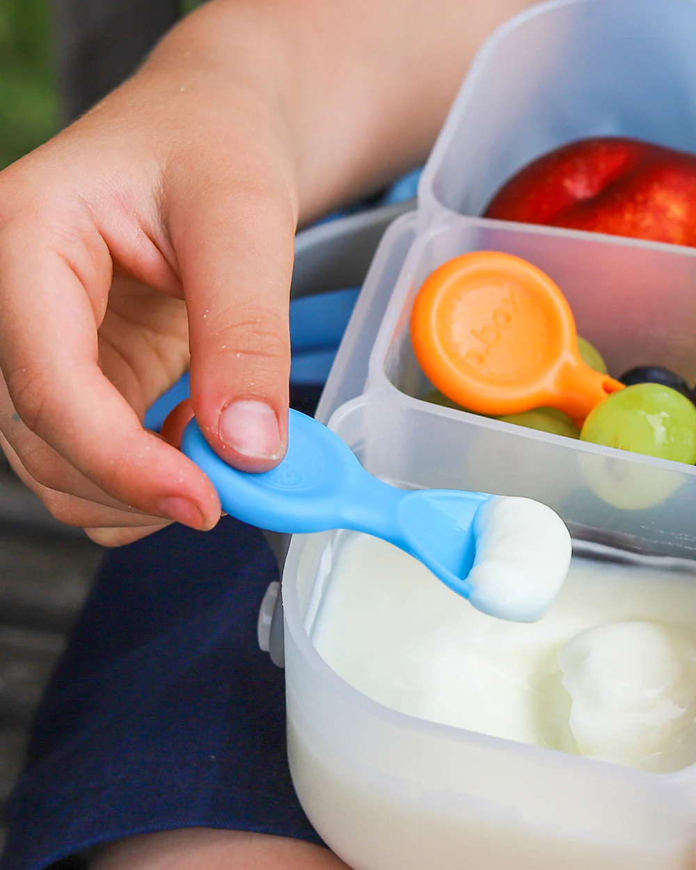b.box Mini Spoon Set-Large Easy Grip Handles-Pack of 3-Pastel-For Infants - Image 7