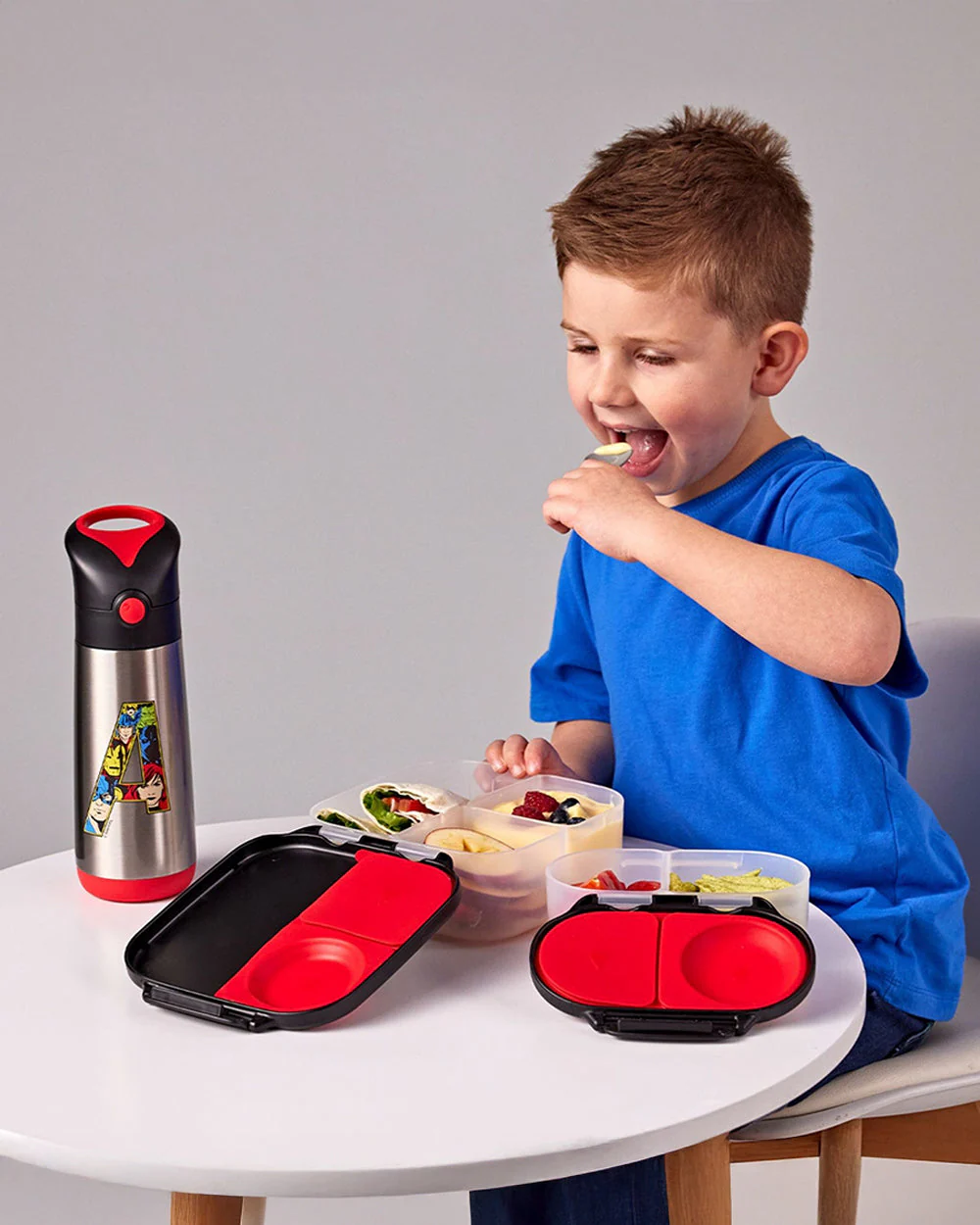 b.box School Essentials Kit-Mini Lunch Box(600ml)-Tritan Straw Sipper(1000ml)-Avengers-3Y+ - Image 12