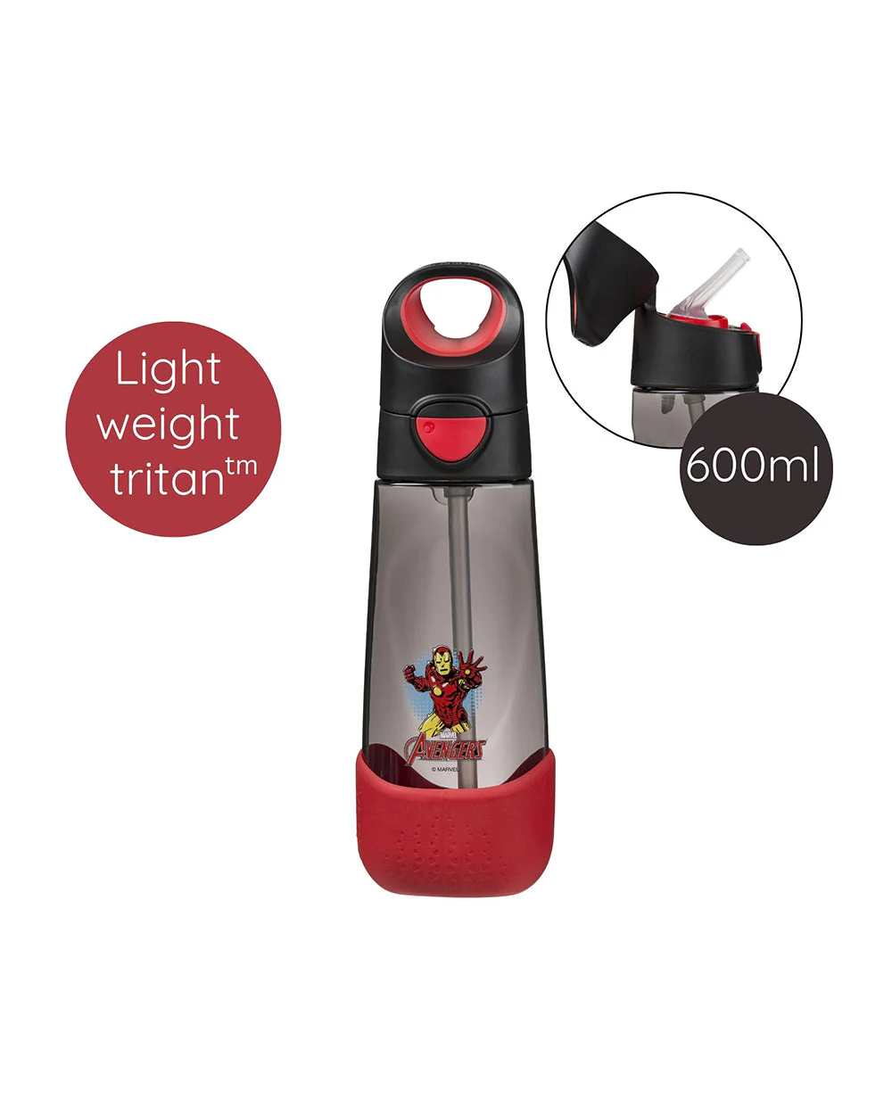 b.box School Essentials Kit-Mini Lunch Box(600ml)-Tritan Straw Sipper(1000ml)-Avengers-3Y+ - Image 6