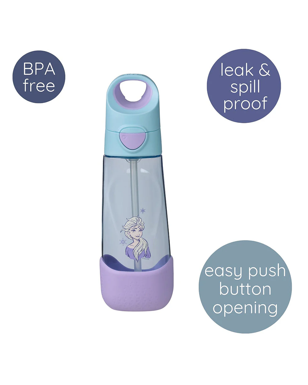b.box School Essentials Kit-Mini Lunch Box(600ml)-Tritan Straw Sipper(1000ml)-Disney Frozen-3Y+ - Image 5