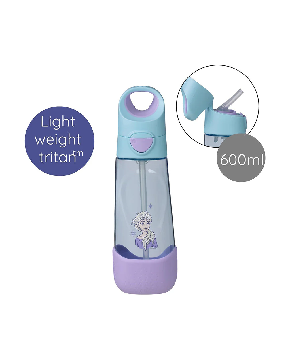b.box School Essentials Kit-Mini Lunch Box(600ml)-Tritan Straw Sipper(1000ml)-Disney Frozen-3Y+ - Image 6