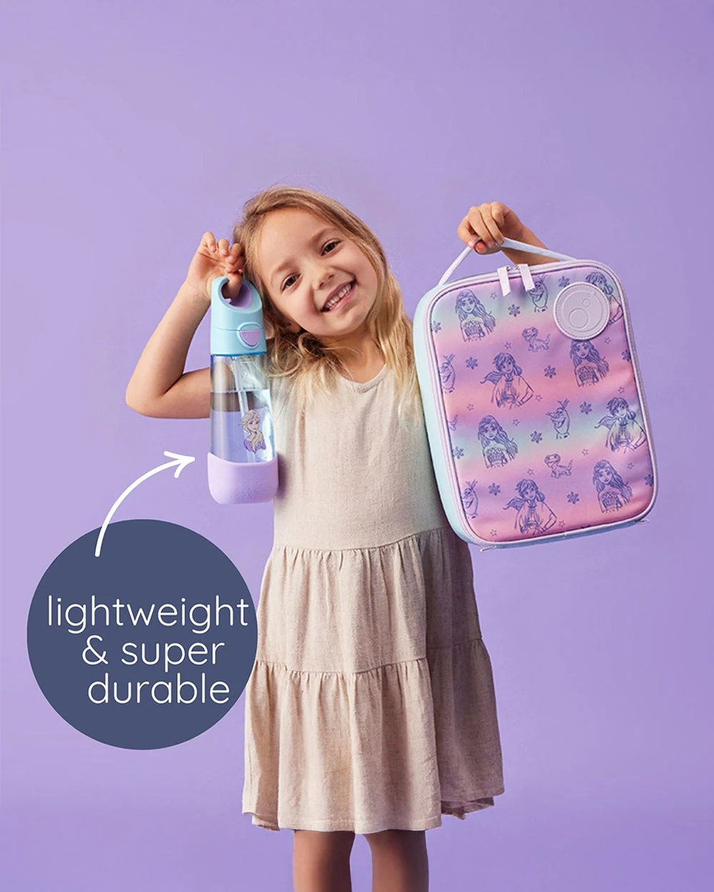 b.box School Essentials Kit-Mini Lunch Box(600ml)-Tritan Straw Sipper(1000ml)-Disney Frozen-3Y+ - Image 8