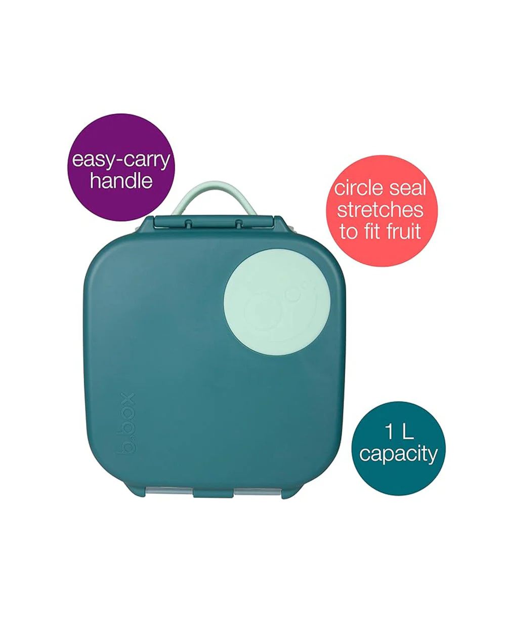 b.box School Essentials Kit-Mini Lunch Box(600ml)-Tritan Straw Sipper(1000ml)-Forest Green-3Y+ - Image 20
