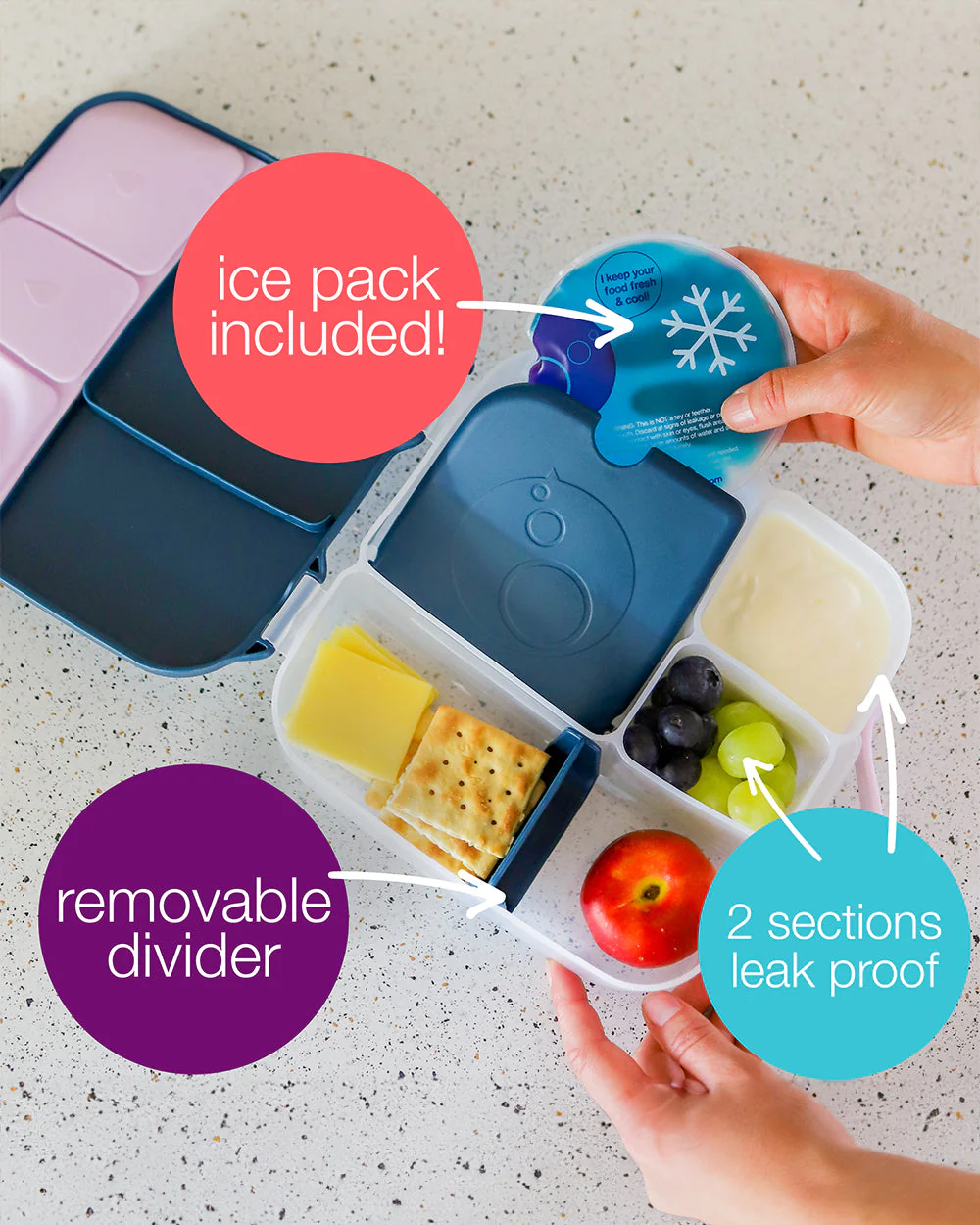 b.box School Essentials Kit-Mini Lunch Box(600ml)-Tritan Straw Sipper(1000ml)-Forest Green-3Y+ - Image 28
