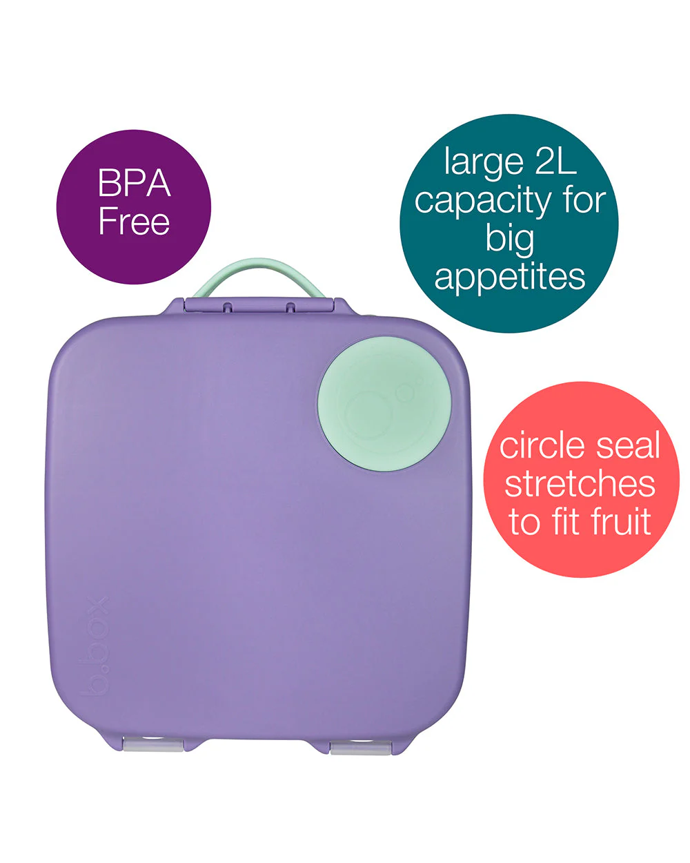 b.box School Essentials Kit-Mini Lunch Box(600ml)-Tritan Straw Sipper(1000ml)-Lilac Pop-3Y+ - Image 23
