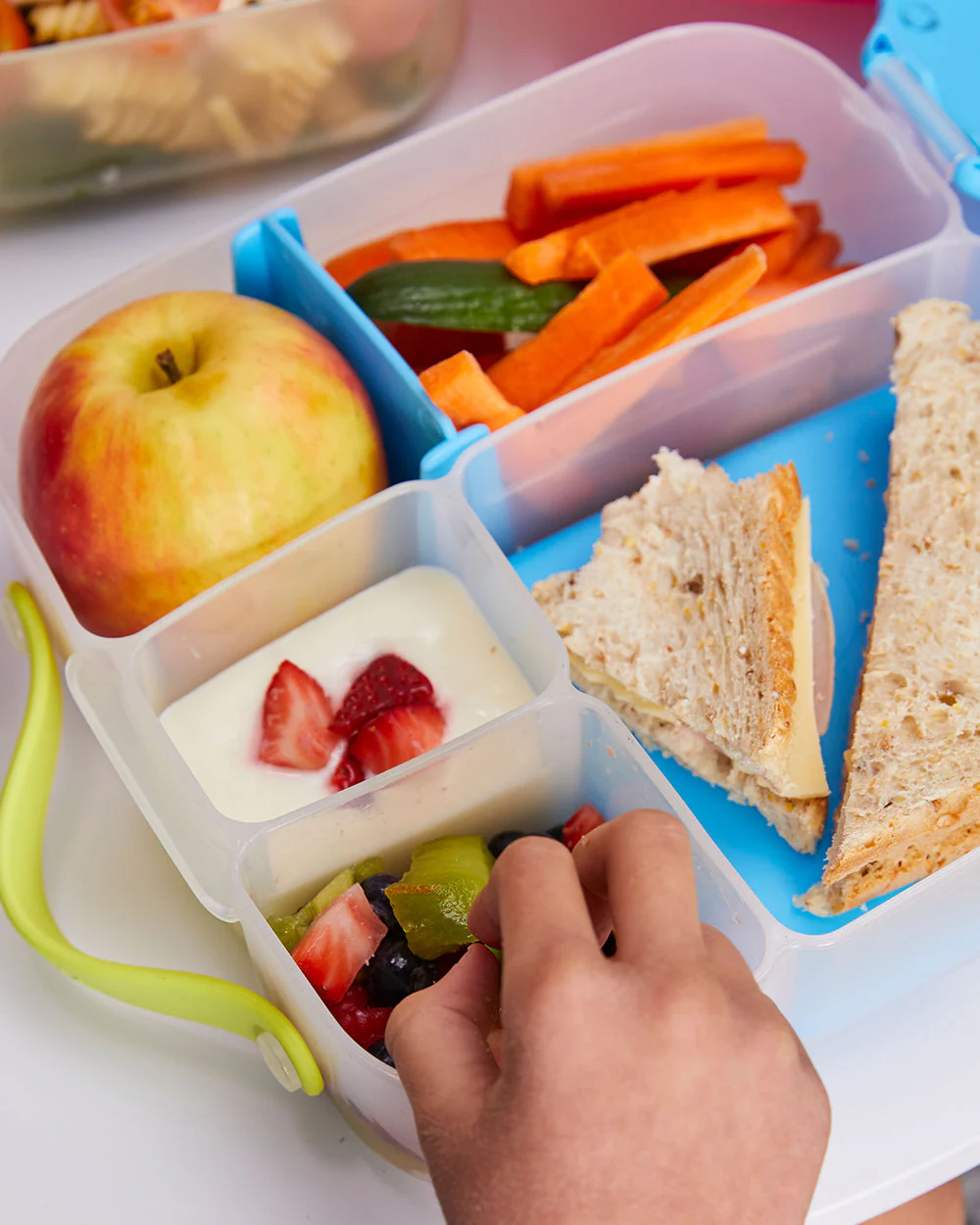 b.box School Essentials Kit-Mini Lunch Box(600ml)-Tritan Straw Sipper(1000ml)-Ocean Breeze-3Y+ - Image 29