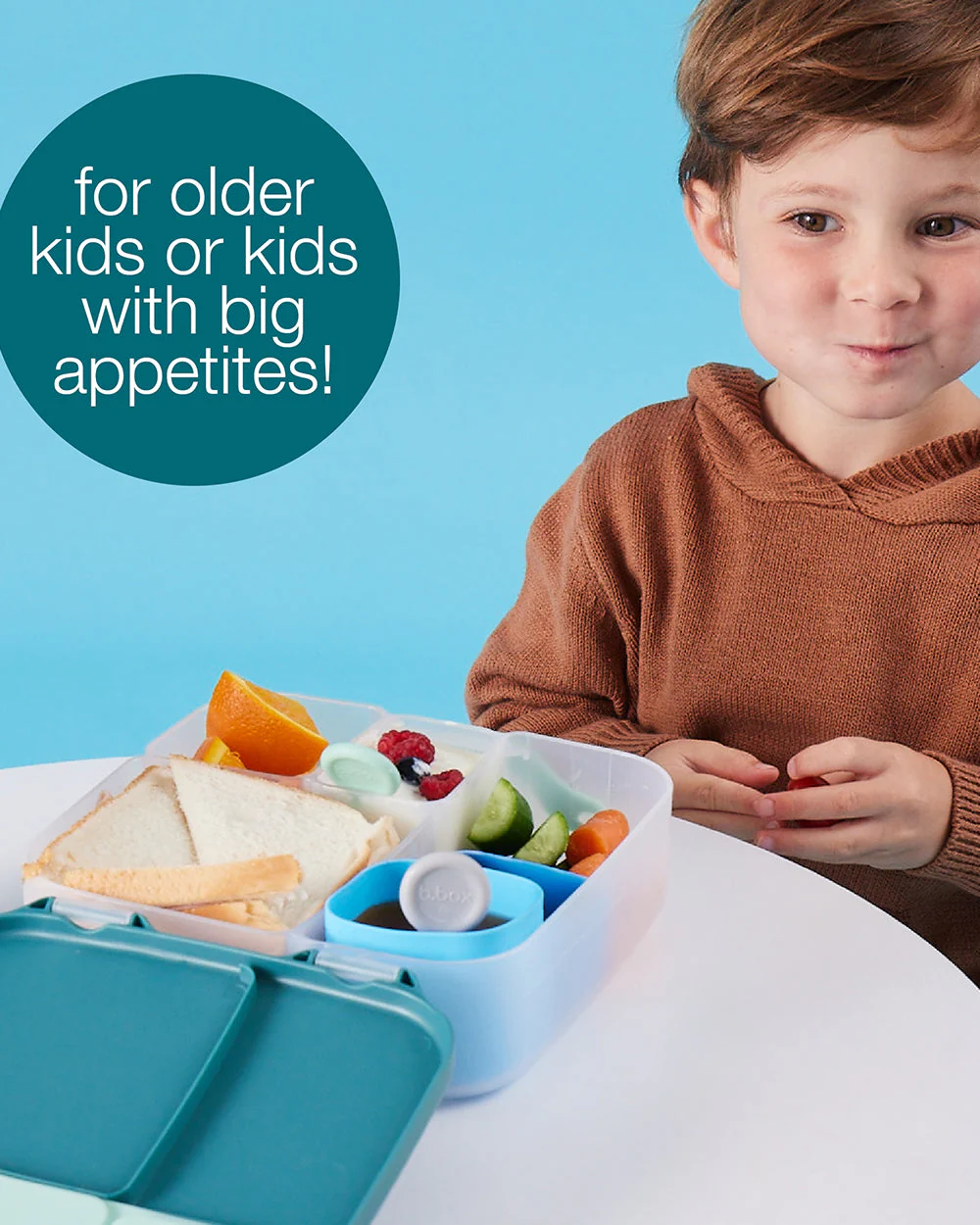 b.box School Essentials Kit-Mini Lunch Box(600ml)-Tritan Straw Sipper(1000ml)-Ocean Breeze-3Y+ - Image 32