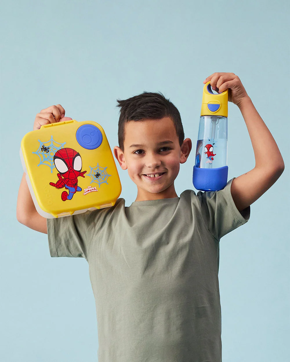 b.box School Essentials Kit-Mini Lunch Box(600ml)-Tritan Straw Sipper(1000ml)-Spidey-3Y+ - Image 5