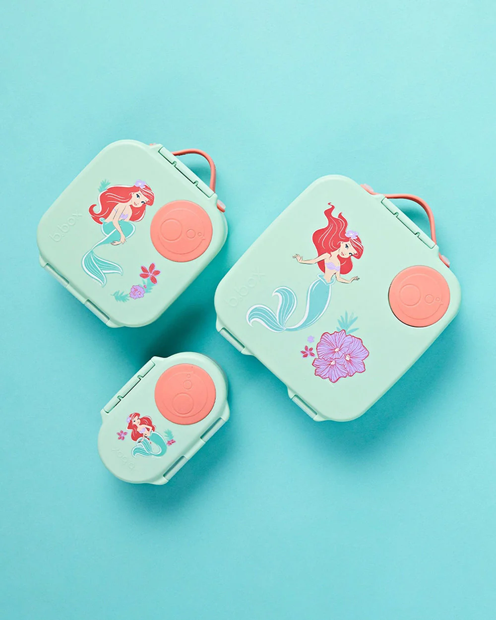 b.box School Essentials Kit-Mini Lunch Box(600ml)-Tritan Straw Sipper(1000ml)-The Little Mermaid-3Y+ - Image 17