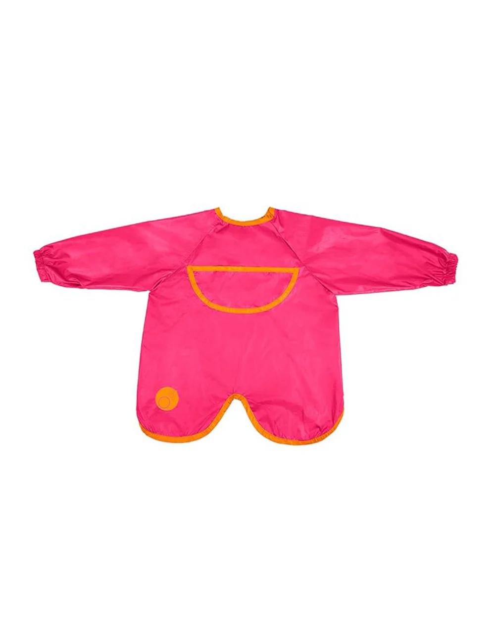 b.box Smock Bib-Food Catcher Pocket & Adjustable Straps-Strawberry Shake Pink Orange-For Infants