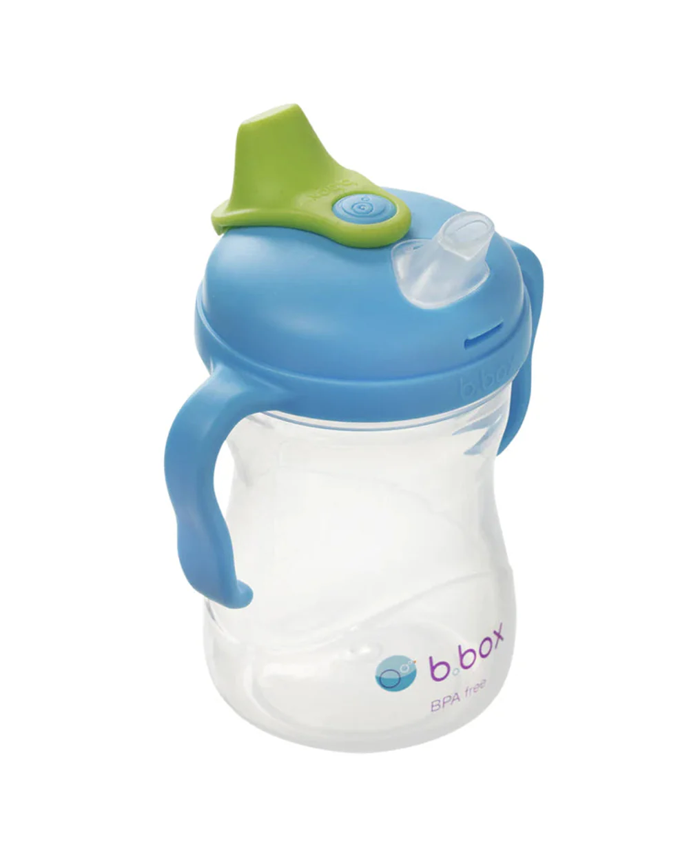 b.box Soft Spout Cup-Blueberry Blue Green-With Angled Spout for Easy Drinking & Easy Grip Handles-240 ml - Image 2