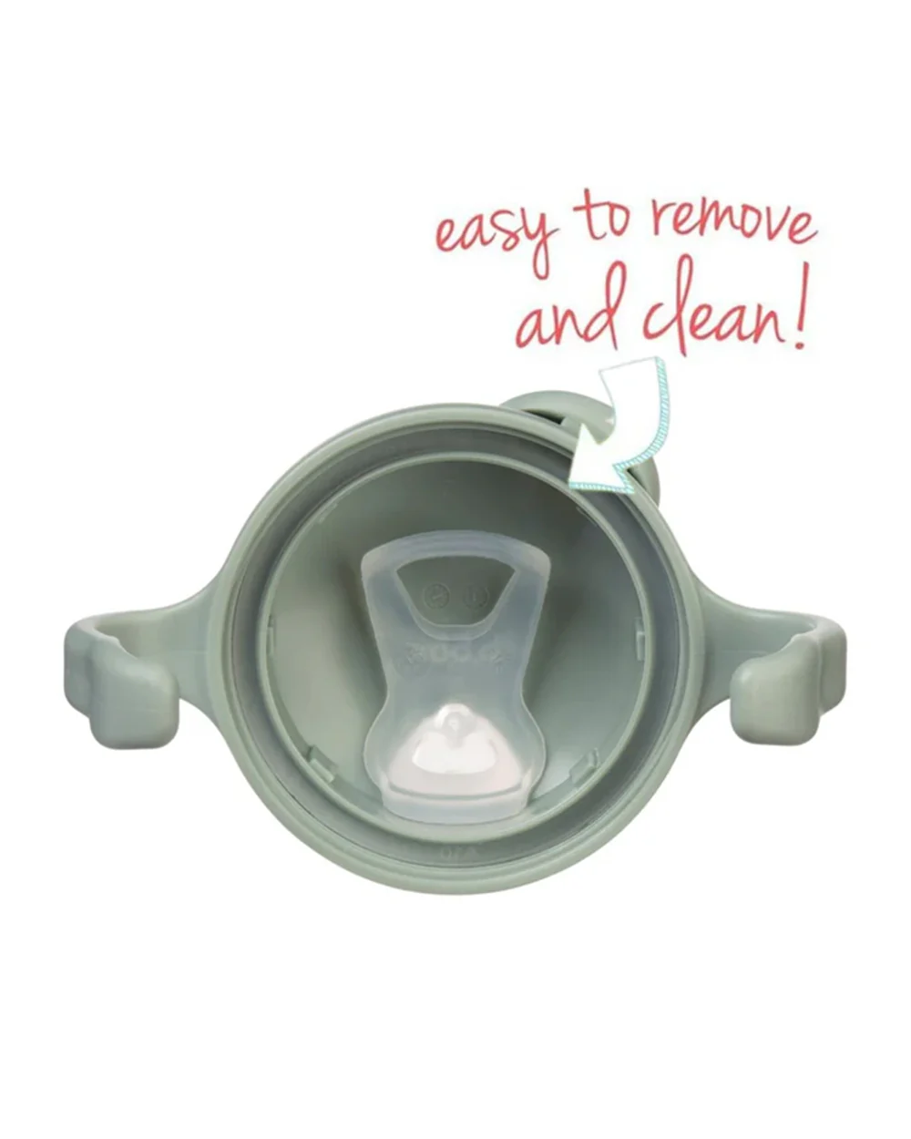 b.box Soft Spout Cup-With Angled Spout for Easy Drinking & Easy Grip Handles-Sage Green-240 ml - Image 4