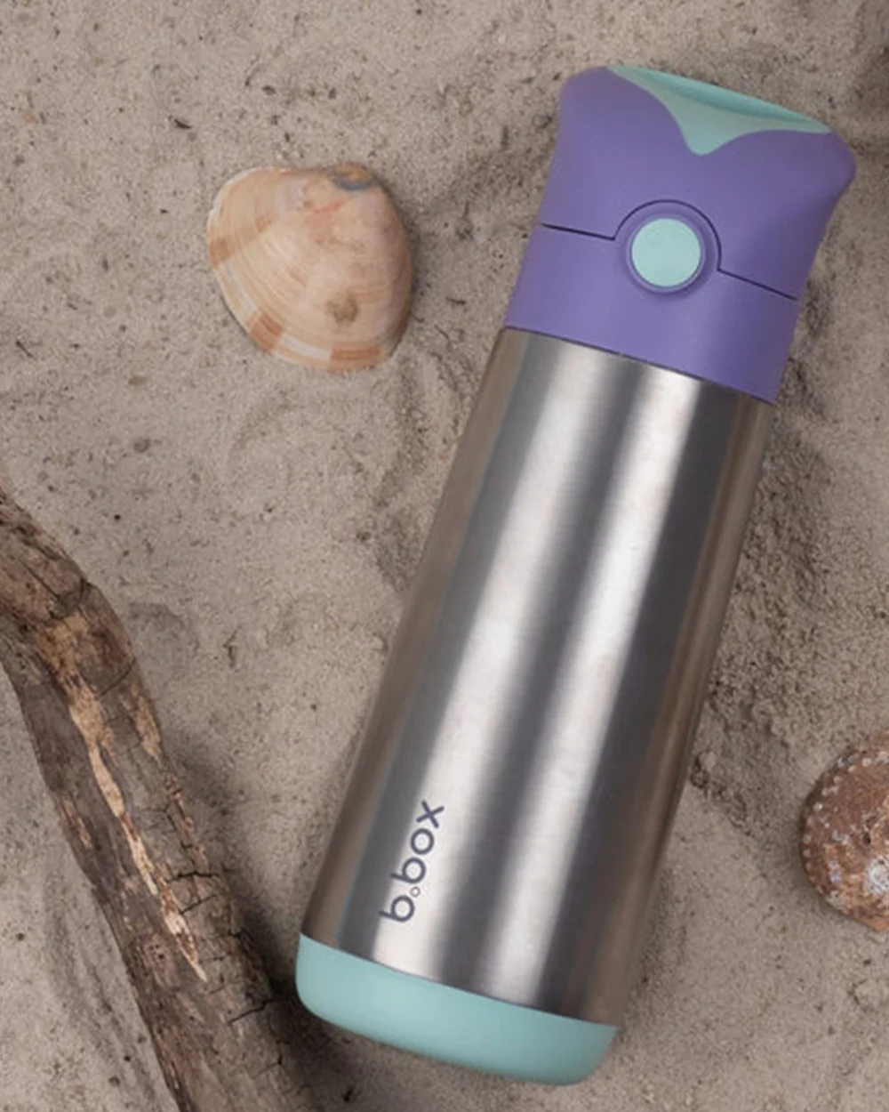 b.box Stainless Steel Straw Sipper-Double Wall Insulated-With Easy to Hold Handle-Spill Proof Push Button Lid-Lilac Pop - Image 8