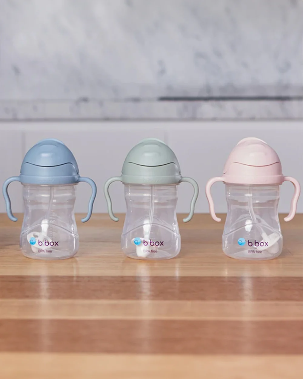 b.box Straw Sippy Cup-With Weighted Straw & Easy Grip Handles-Flip Top Lid-Blush Pink-240 ml - Image 10