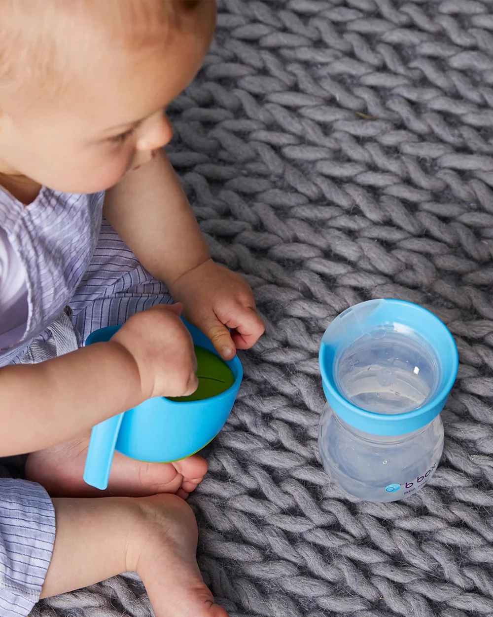 b.box Training Cup-Blueberry Blue-With Silicone Sleeve-Easy Flow-For Infants - Image 9