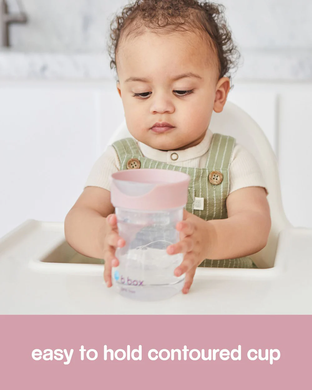 b.box Training Cup-With Silicone Sleeve-Unique Water Window-Easy Free Flow Drinking-240 ml-Ocean Blue-For Infants - Image 4