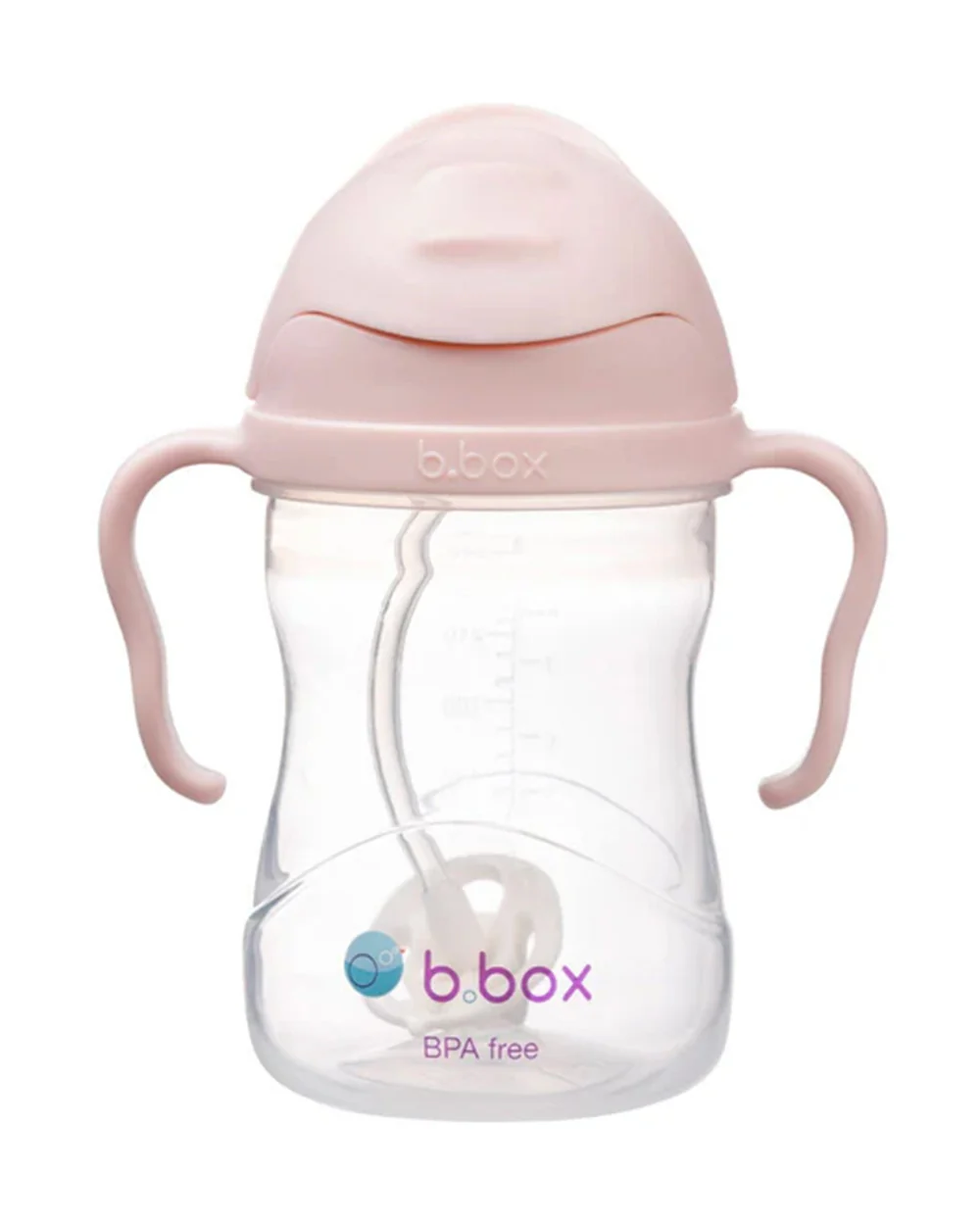 b.box Transition Value Pack-One Cup with 4 Lids for Every Stage of Growth (3M to 12M+) : Includes Medium Flow Teat, Soft Spout, Weighted Straw & Training Cup Lids-Blush Pink-240 ml - Image 21