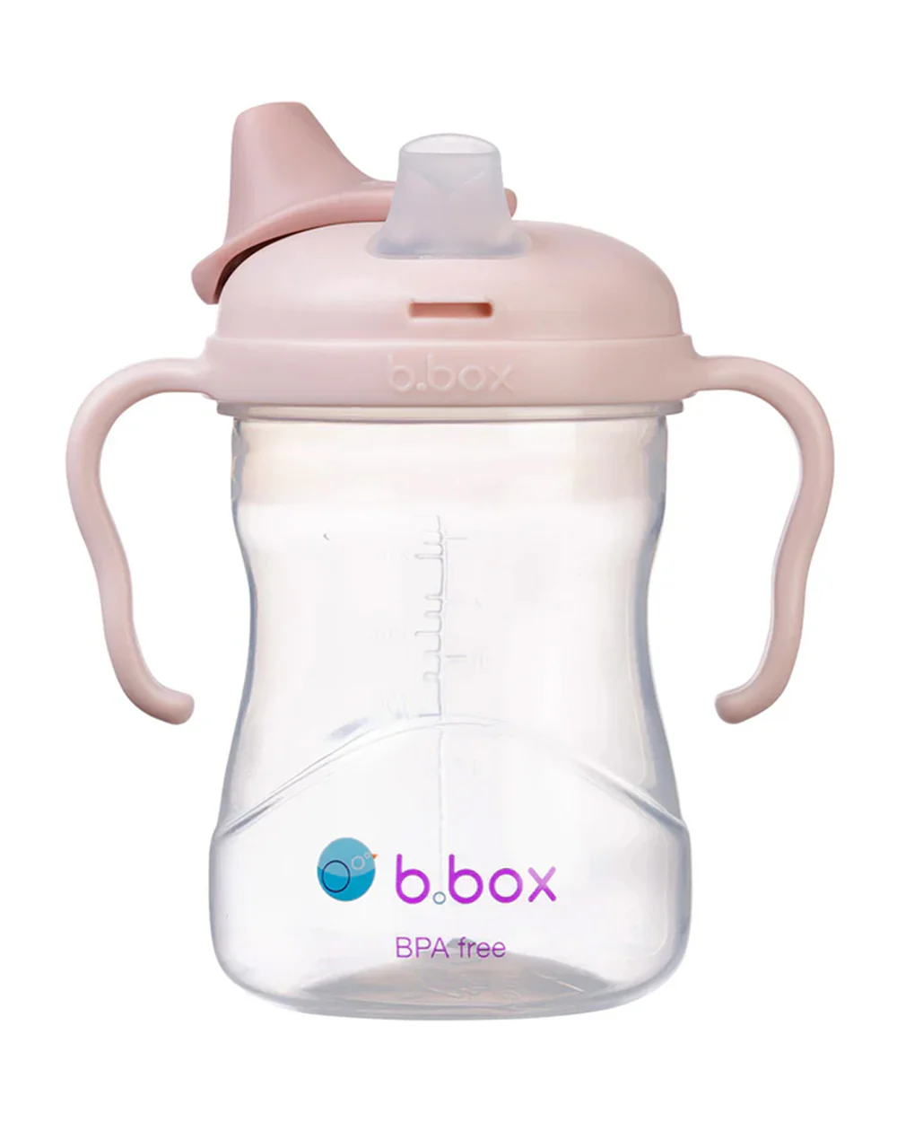 b.box Transition Value Pack-One Cup with 4 Lids for Every Stage of Growth (3M to 12M+) : Includes Medium Flow Teat, Soft Spout, Weighted Straw & Training Cup Lids-Blush Pink-240 ml - Image 7