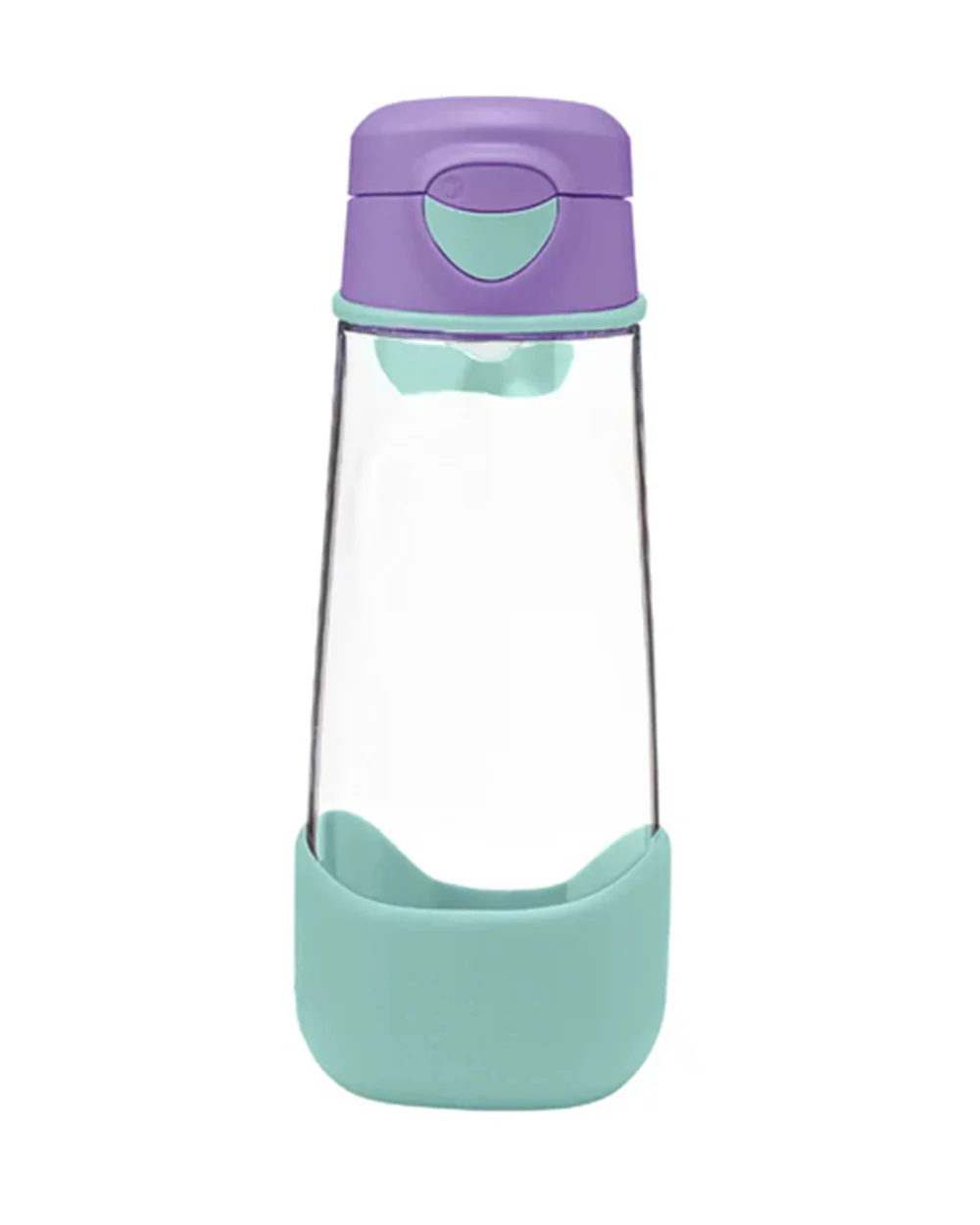 b.box Tritan Sport Spout Bottle-With Easy to Hold Handle-Push Button Lid & Ergonomic Triangular Shape-Lilac Pop-600 ml